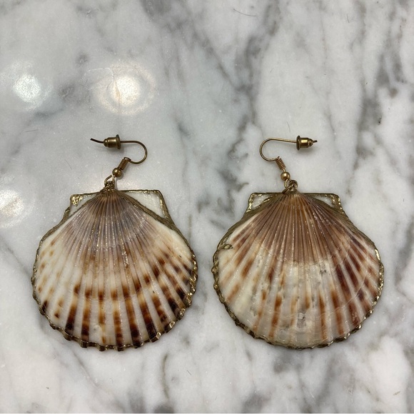 Chico's Jewelry - HANDMADE Large Seashell Statement Earrings